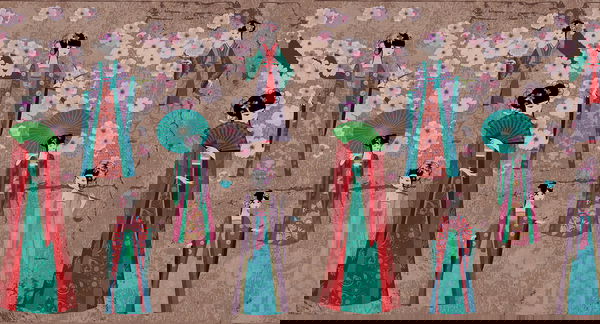 Papier peint 'Kimono 2' 500x270cm