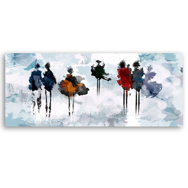 Kunstdruck auf Leinwand 'Vibrant Abstract Fashion'