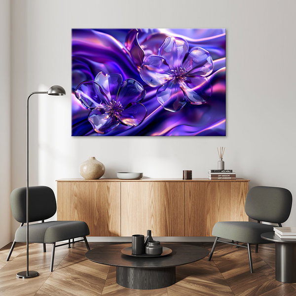 Kunstdruck auf Leinwand 'Amethyst Prism Blossoms'