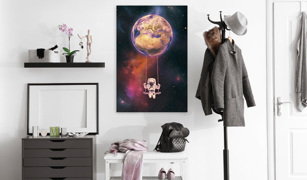 Kunstdruck auf Leinwand 'Space Swing Vertical'