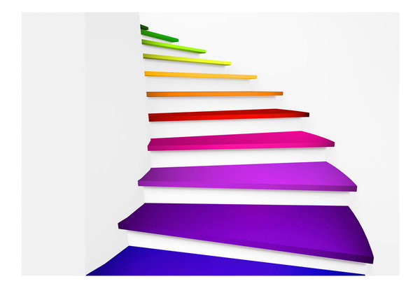 Behang 'Rainbow Stairs'