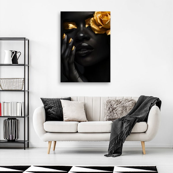 Kunstdruck auf Leinwand 'Golden Elegance 7'