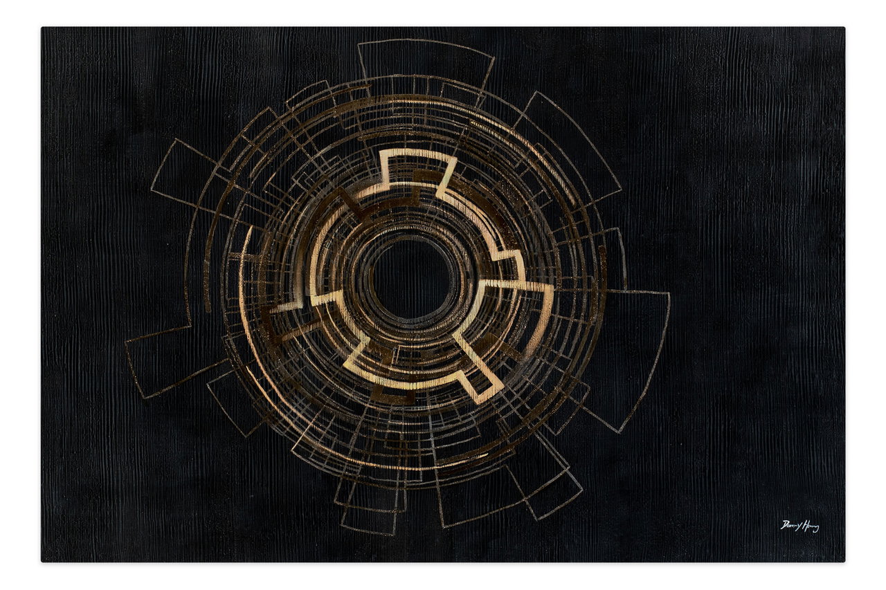 Olieverf schilderijen 'Through Time and Space' | Handgeschilderd unicum 180x120cm komt in de ruimte goed tot zijn recht.