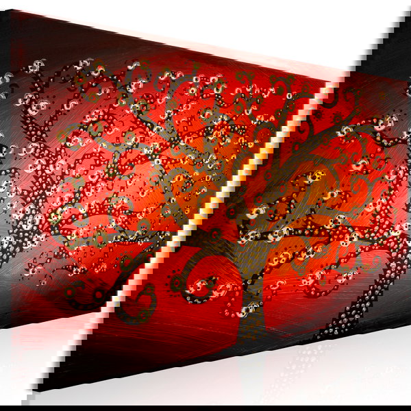 Art print on canvas 'Fiery Tree Narrow'