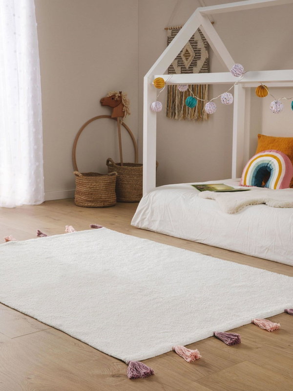 Design Waschbarer Kinderteppich Malu Rosa I
