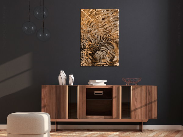 Kunstdruck auf Leinwand 'Mysterious Fern Vertical'