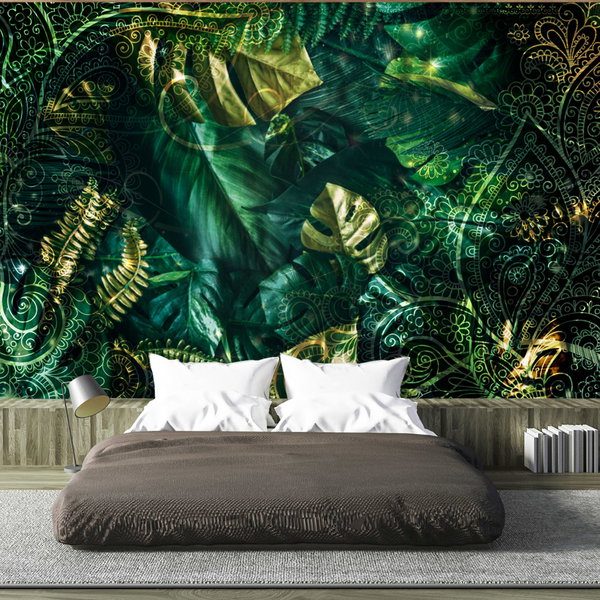 Papel de parede auto-adesivo 'Emerald Jungle'