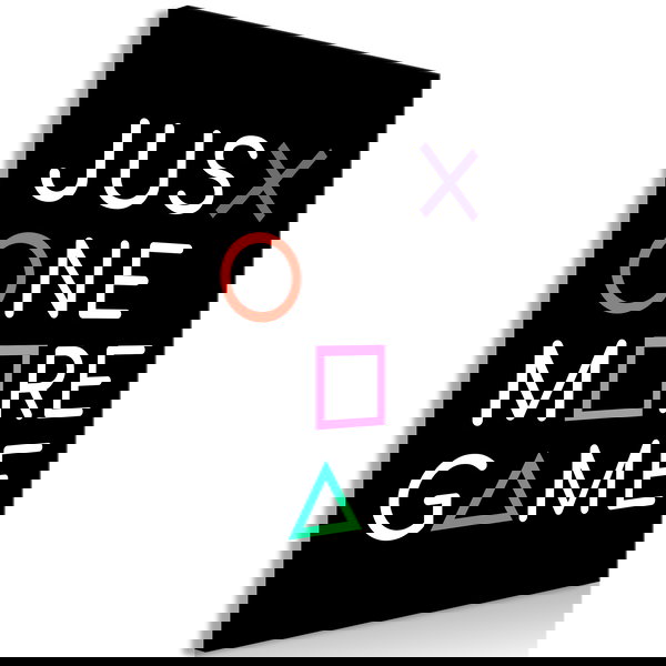 Kunstdruk op canvas 'Just One More Game Vertical'