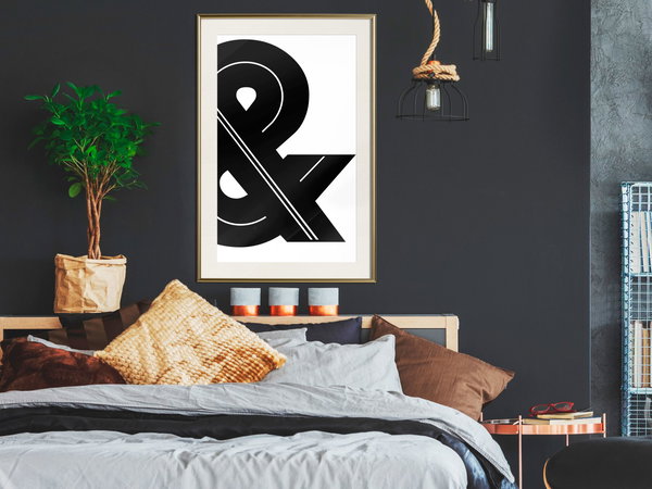 Poster 'Ampersand (Black and White)'