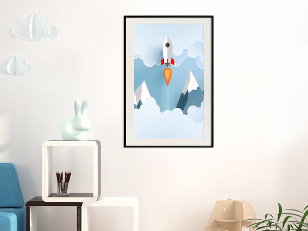 Poster 'Rocket in the Clouds'