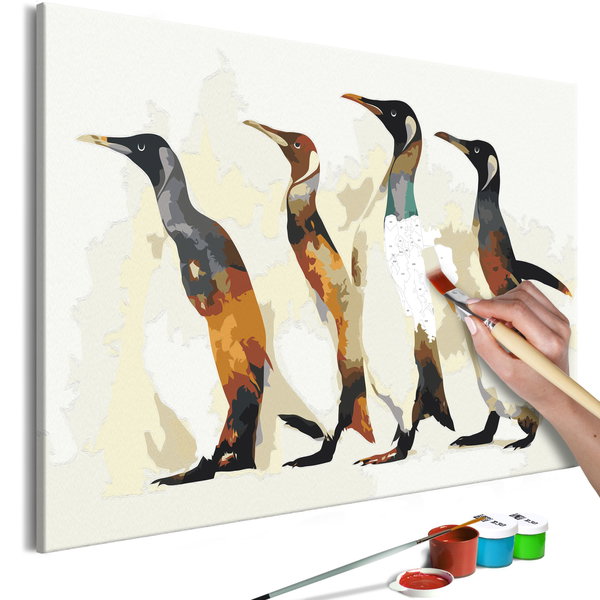 Peinture par numéros adultes 'Penguin Family'