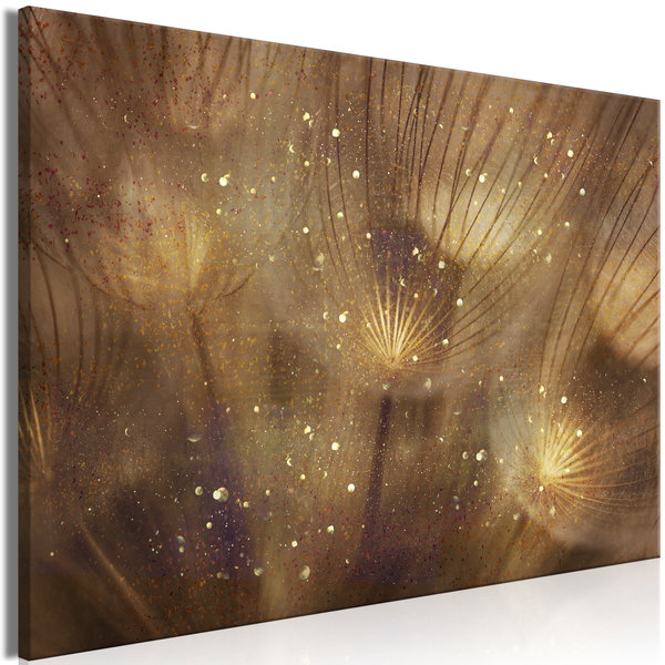 Kunstdruk op canvas 'Golden Dandelions Wide'