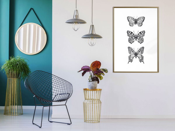 Poster 'Three Butterflies'