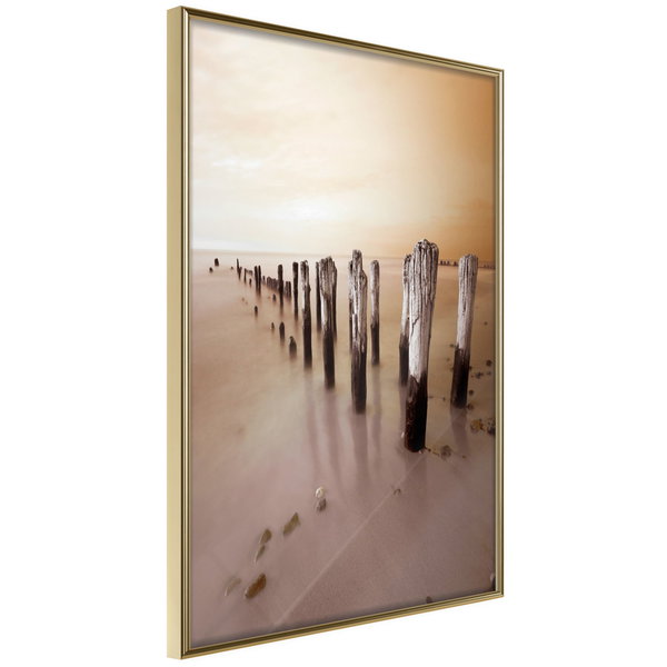 Poster 'Breakwater in Sepia'
