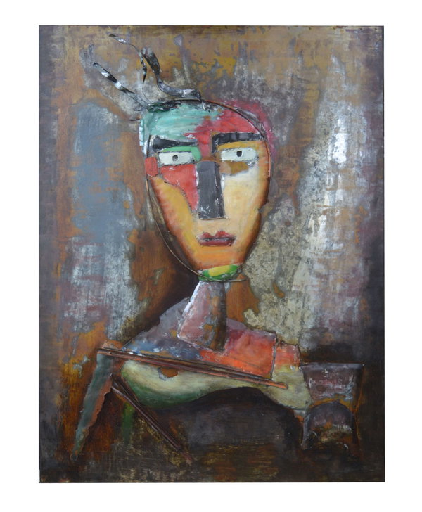 Metallbild 3D 'Court Jester' 75x100x5,5cm
