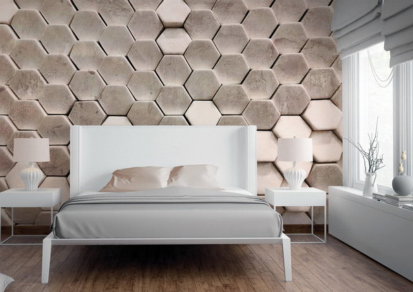 Tapete 'Hexagon Surface 2' 350x255cm