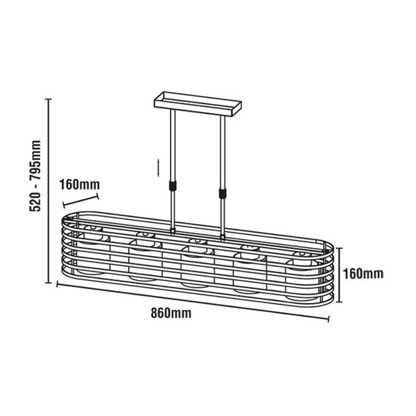 Suspension luminaire 'Cell 5SW'