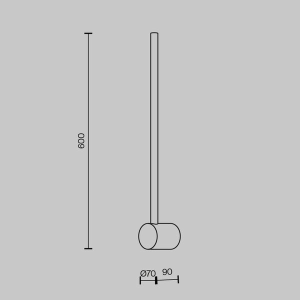 Applique Murale 'Light Stick 1'
