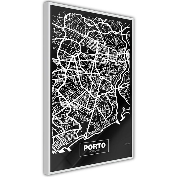 Poster 'City Map: Porto (Dark)'