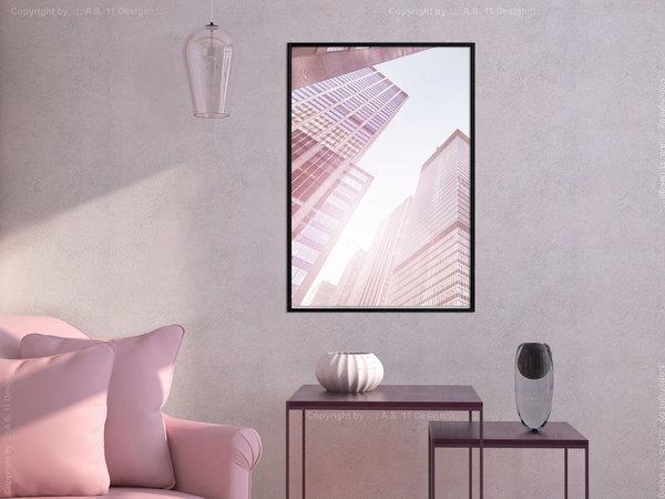 Poster 'Steel and Glass (Pink)'
