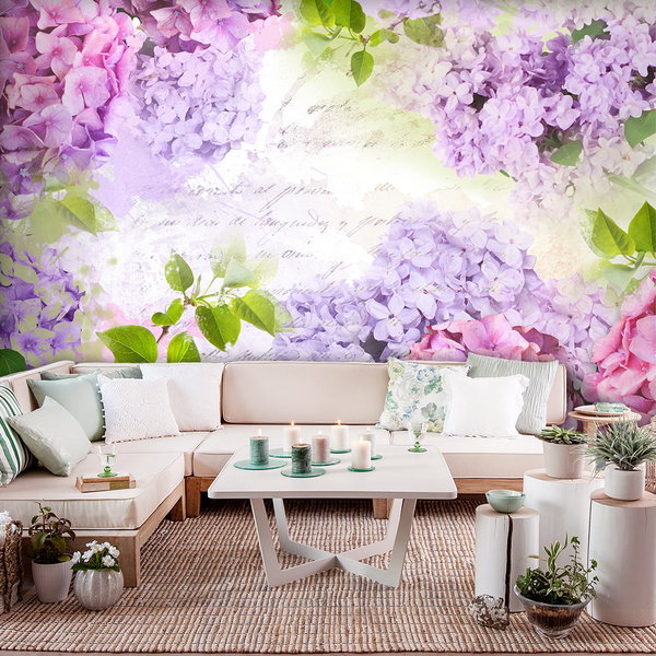 Selbstklebende Tapete 'Splash of Lilacs'
