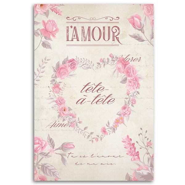 Kunstdruck auf Leinwand 'Tu es l'amour de ma vie'