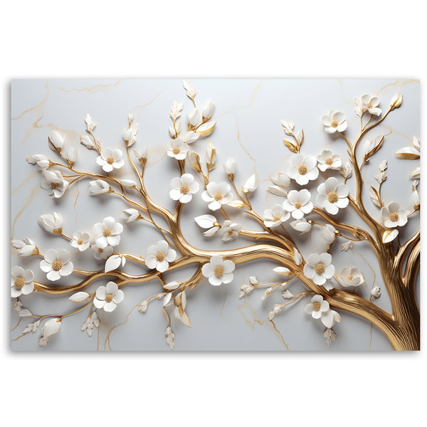 Kunstdruck auf Leinwand 'Golden Branch 3'