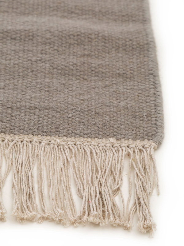 Design Wollteppich Liv Hellgrau