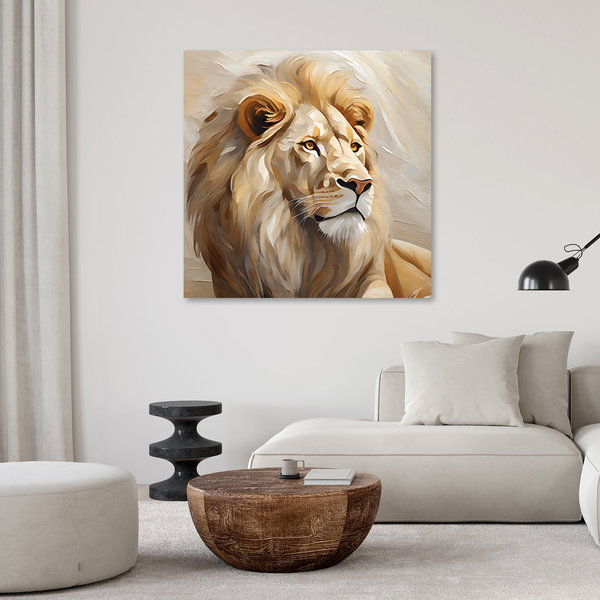 Kunstdruck auf Leinwand 'Splendor Gaze of the Lion'