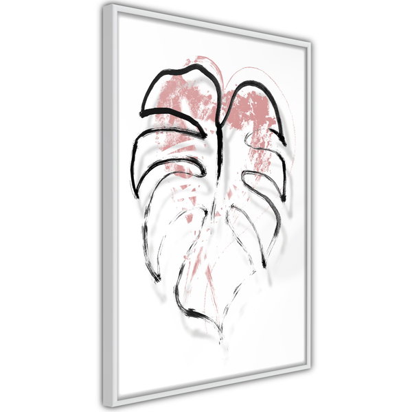 Poster 'Black Leaf Outline'