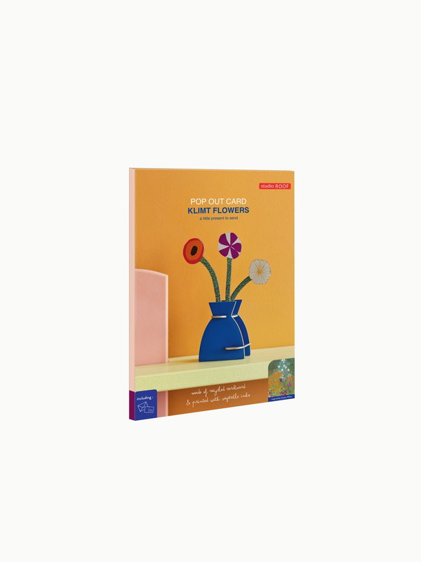 Papierskulptur 'Pop-Up Klimt-Blumen'