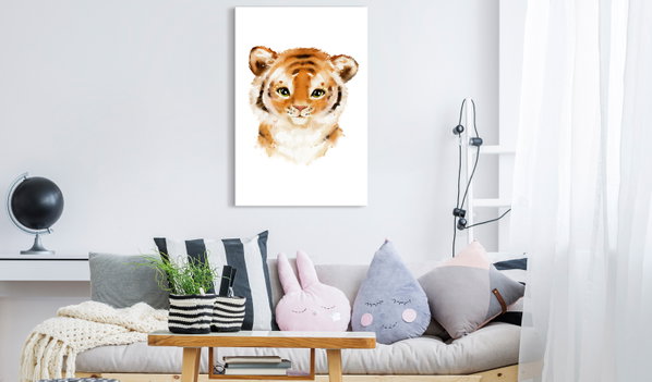 Kunsttryk på lærred 'Little Tiger Vertical'