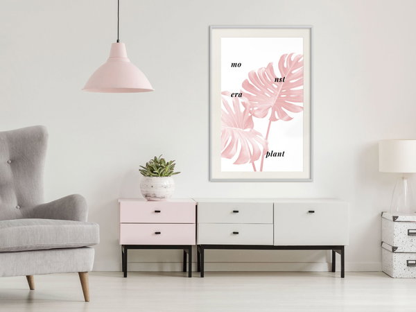 Poster 'Pale Pink Monstera'