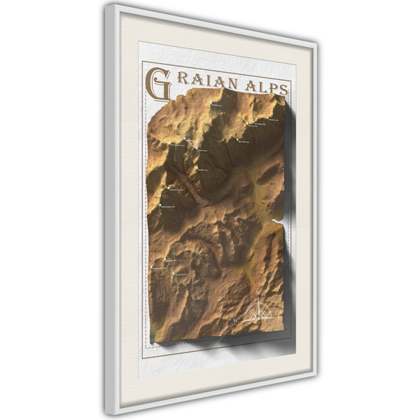 Poster 'Raised Relief Map: Graian Alps'