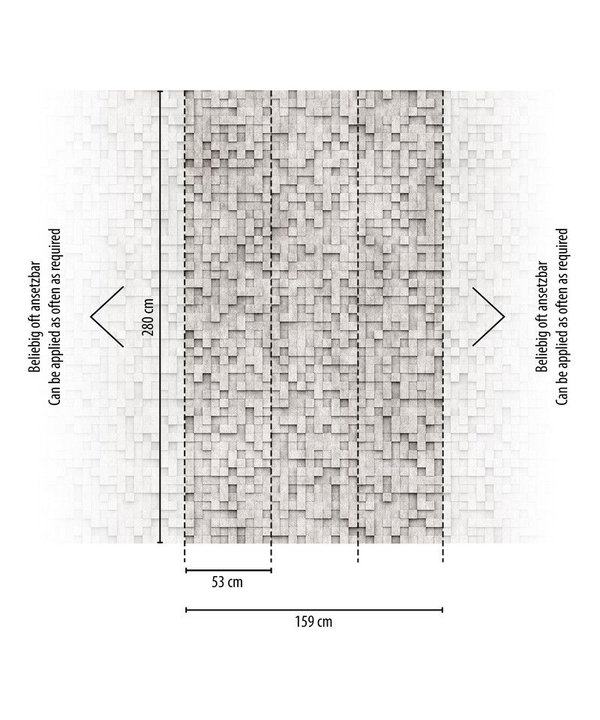 Tapete 'Brick Texture' 159x280cm