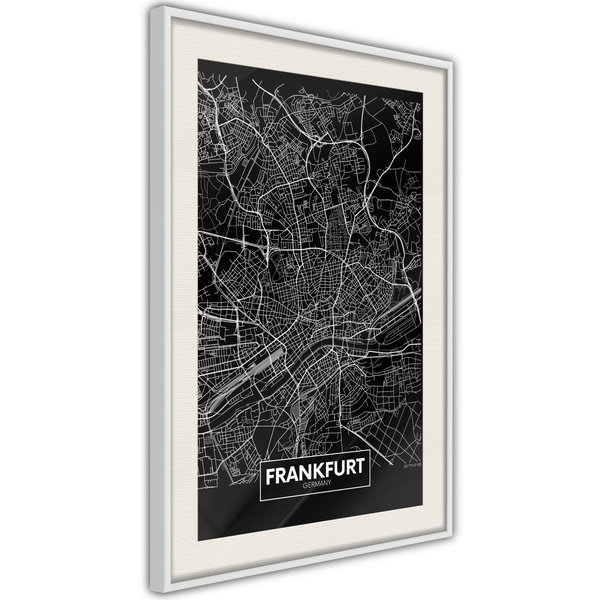 Poster 'City Map: Frankfurt (Dark)'