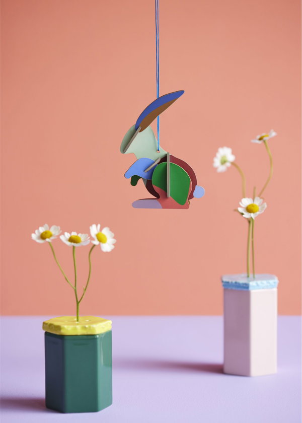Hängende Deko 'Leuchtendes Kaninchen'