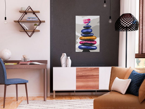 Peinture par numéros adultes 'Colored Pebbles'