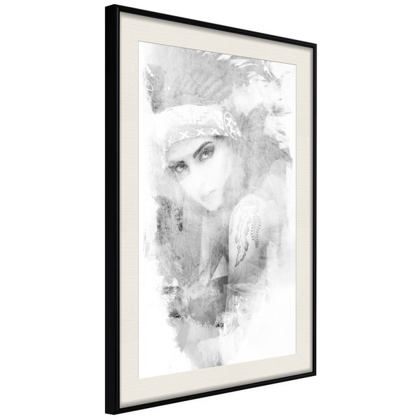 Poster 'Mysterious Look (Grey)'