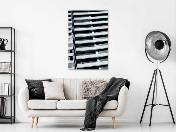 Kunstdruck auf Leinwand 'Architectural Raster Vertical'