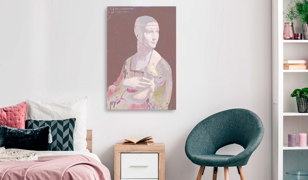 Kunstdruck auf Leinwand 'Pastel Lady Vertical'