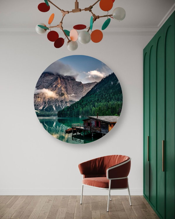 Rundes Bild 'Lakehouse Calm'