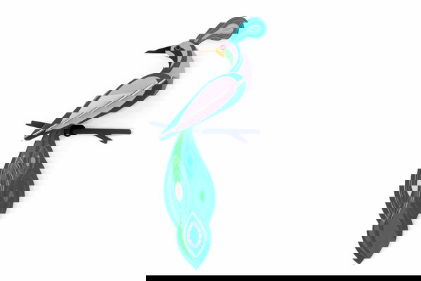 Objet mural en carton 'Abstract Bird Form'