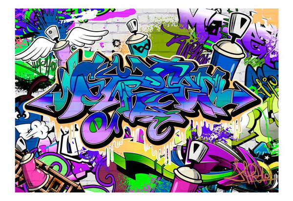 Tapete 'Graffiti: violet theme'