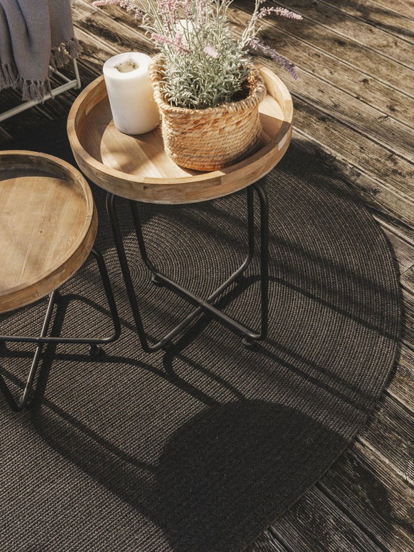Design In- &amp; Outdoor-Teppich Nandi Schwarz