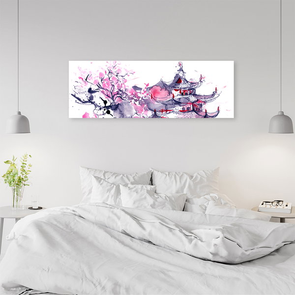 Kunstdruck auf Leinwand 'Whispers of Sakura'