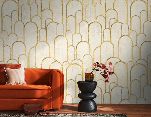 Tapete 'Golden Arches' 159x280cm