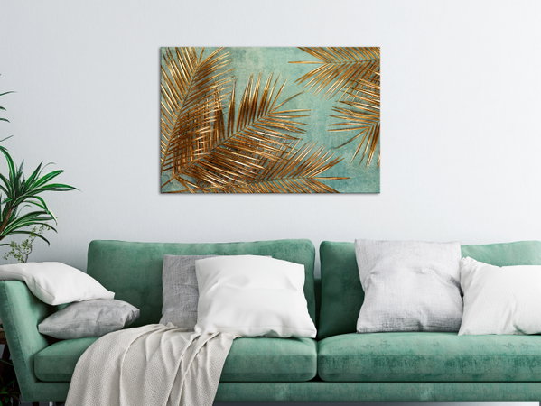 Impression sur toile 'Sunny Palm Trees Wide'