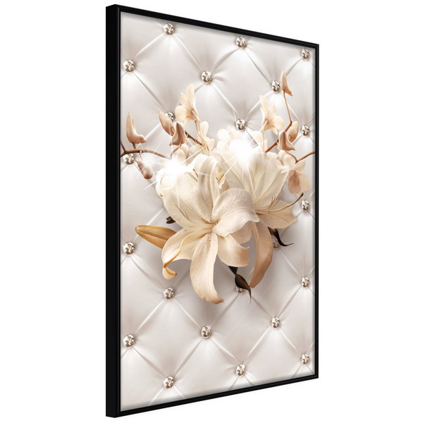 Poster 'Lilies on Leather Upholstery'
