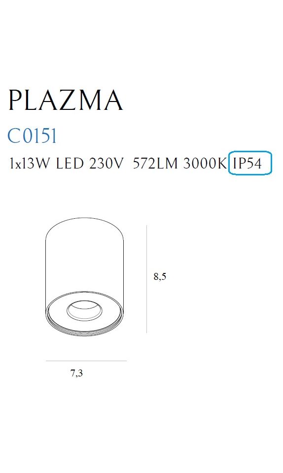 Deckenleuchte 'Plazma'